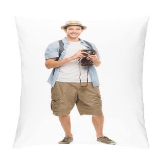 Personality  Tourist Retro Camera Travel Photographer Pillow Covers