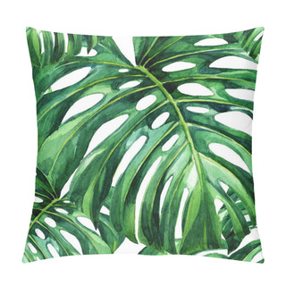 Personality  Watercolor Seamless Pattern Of Tropical Leaves. Pillow Covers