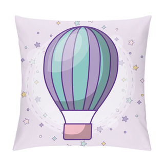 Personality  Cute Hot Air Balloon Icon Pillow Covers