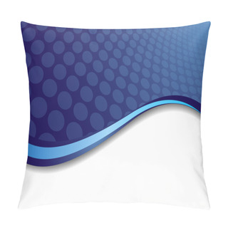 Personality  Vector Blue Background With Circle Pillow Covers