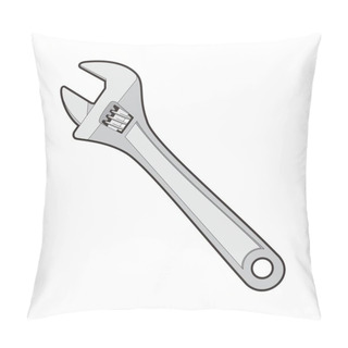 Personality  Spanner, Adjustable Wrench, Handyman Tools For Pipes And Repairs Pillow Covers