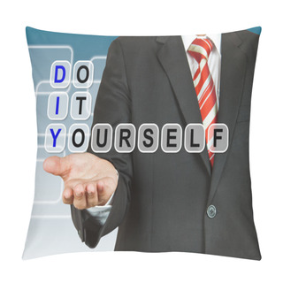 Personality  Businessman With Wording Do It Yourself Pillow Covers