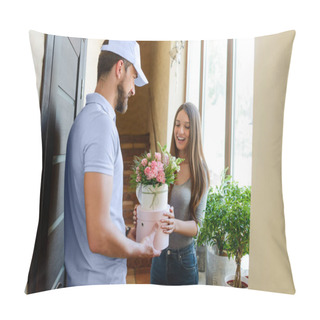 Personality  Woman Received Flowers Pillow Covers
