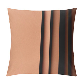 Personality  Abstract Background With Paper Sheets In Brown Tones Pillow Covers