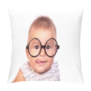 Personality  Baby And Glasses Pillow Covers