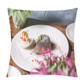 Personality  A Plate Of Food, Accompanied By A Cup Of Tea, Is Displayed On A Table. Pillow Covers