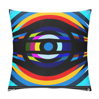 Personality  Abstract Retro Circles Background Vector Pillow Covers