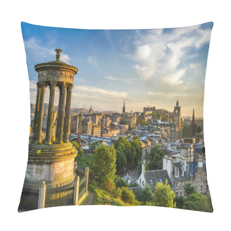 Personality  View Of The Castle From Calton Hill At Sunset Pillow Covers