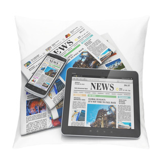 Personality  Electronic And Paper Media Concept Pillow Covers