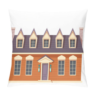 Personality  Urban Retro Colonial Style Building Cartoon Pillow Covers