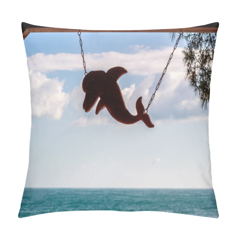 Personality  iron crafts Dolphin hanging on the beach pillow covers