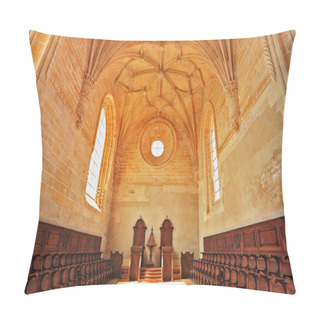 Personality  The Magnificent Chapel With A Rows Of Oak Chairs Pillow Covers