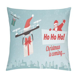 Personality  Chrismas Drone, Holiday And Celebration Banner Pillow Covers
