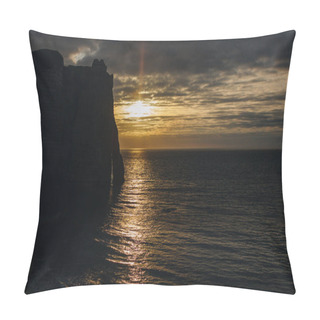 Personality  Aerial View Of Beautiful Sunset Over The Sea, Etretat, Normandy, France Pillow Covers