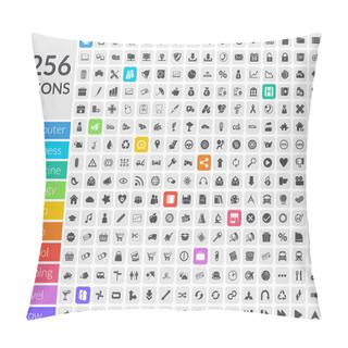 Personality  Icons Inside Rounded Squares Pillow Covers