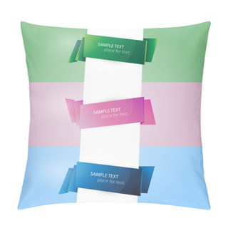 Personality  Vector Ribbon With Sample Text. Pillow Covers
