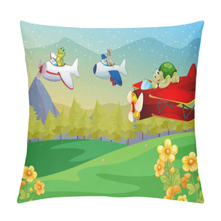 Personality  Animals Flying Plane Pillow Covers