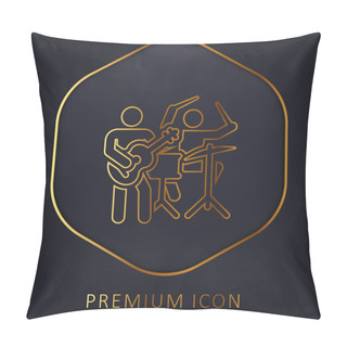 Personality  Band Golden Line Premium Logo Or Icon Pillow Covers