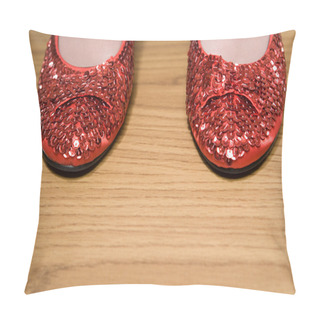 Personality  Red Sparkly Shoes Pillow Covers