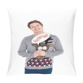 Personality  Man With Ho Ho Ho Card Pillow Covers