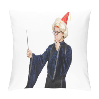 Personality  Funny Wise Wizard Isolated On The White Pillow Covers