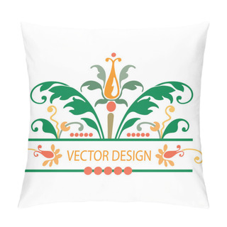 Personality  Flowers Decoration With Colorful Plant Leaves, Vector Design Pillow Covers