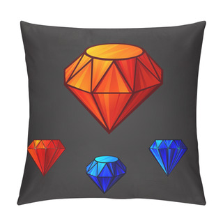 Personality  Vector Set Of Diamonds Pillow Covers