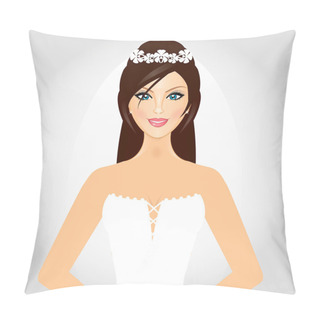 Personality  Vector Illustration Of Bride Pillow Covers