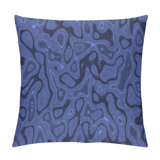 Personality  Creative Blue Template With Soft Shapes Digitally Made Texture Background Illustration Pillow Covers