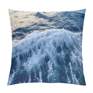 Personality  Seawater Ocean Surface, Seafoam On The Blue Ocean, Background. Pillow Covers