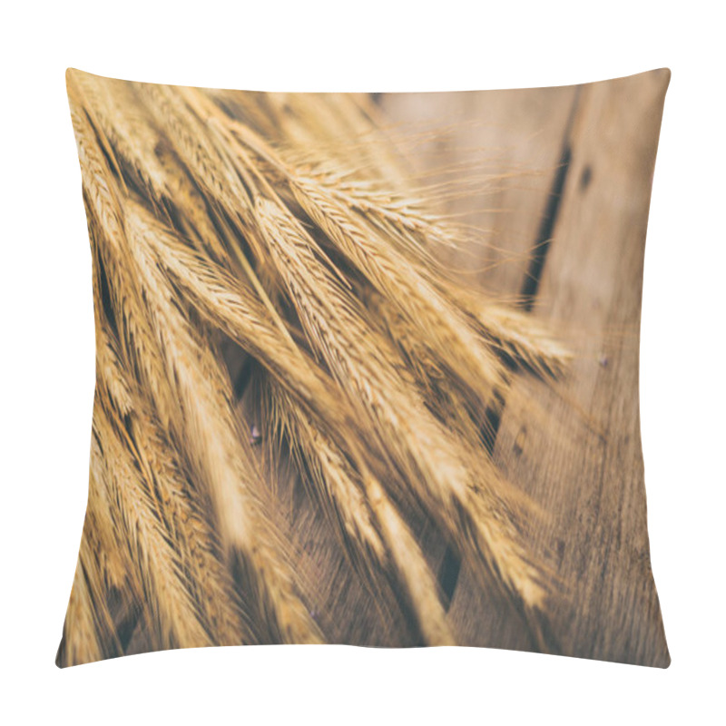 Personality  Ripe Wheat On Table Pillow Covers
