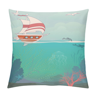 Personality  Sailing Poster - Summer Holidays Poster Pillow Covers