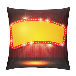 Personality  Shining Retro Casino Banner On Stage Curtain Pillow Covers