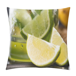 Personality  Mojito Cocktail In Glass Pillow Covers