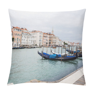 Personality  Canal With Gondolas And Ancient Buildings In Venice, Italy  Pillow Covers
