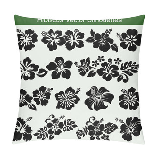 Personality  Hibiscus Vector Silhouettes Pillow Covers