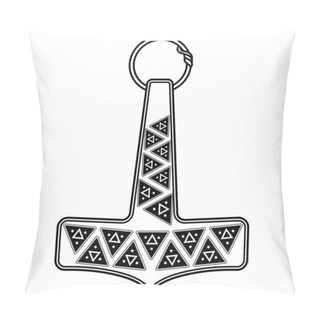 Personality  Thors Hammer - Mjolnir And The Scandinavian Ornament Pillow Covers