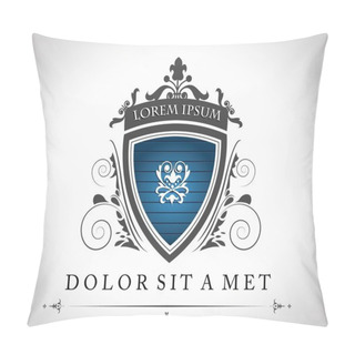 Personality  Vintage Emblem With A Place For Your Text Pillow Covers