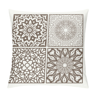Personality  Set Of 4 Square Lace Floral Vintage Designs Pillow Covers