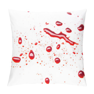 Personality  Splattered Blood Stains On White Background Pillow Covers
