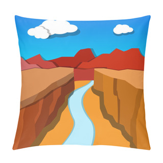 Personality  Grand Canyon In Origami Style, Vector Pillow Covers