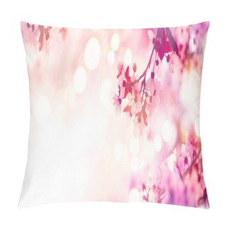 Personality  Spring Pink Blooming Tree Pillow Covers