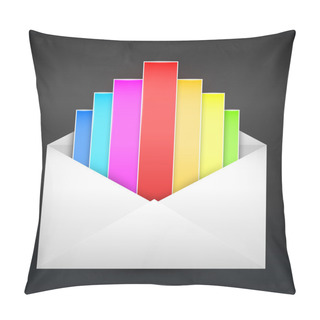 Personality  Vector Envelope With Colored Lines Pillow Covers