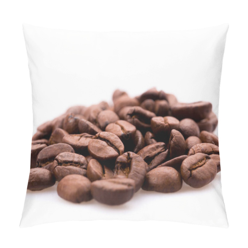 Personality  coffee beans on background,close up pillow covers