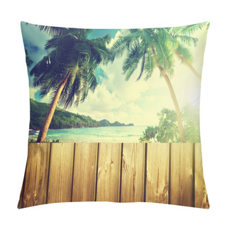 Personality  Fence On The Beach Pillow Covers