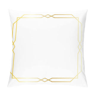 Personality  Gold Art Deco Square Frame Pillow Covers