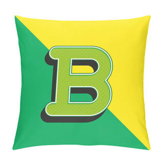 Personality  Bold Green And Yellow Modern 3d Vector Icon Logo Pillow Covers