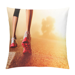 Personality  Athlete Feet On Road Pillow Covers