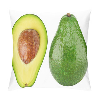 Personality  Avocado Isolated On White Pillow Covers