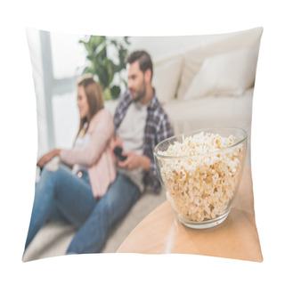 Personality  Bowl Of Popcorn In Living Room Pillow Covers